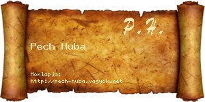 Pech Huba névjegykártya